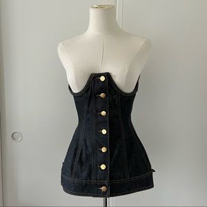 Junior Gaultier denim underbust corset